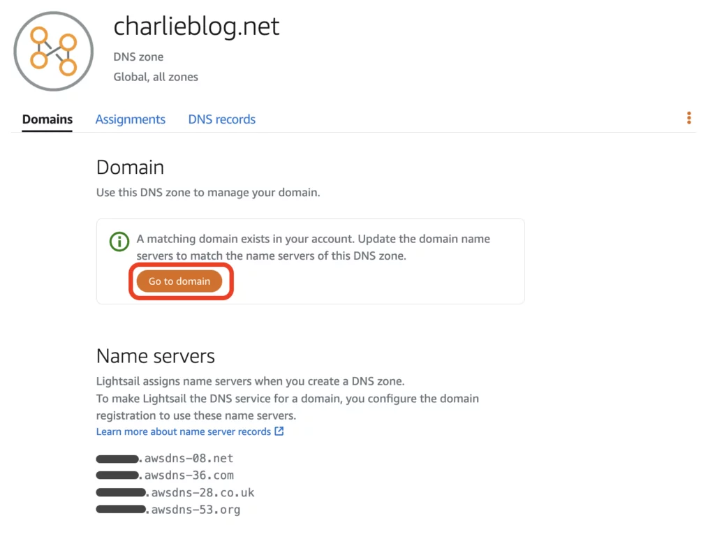 name servers on dns zone